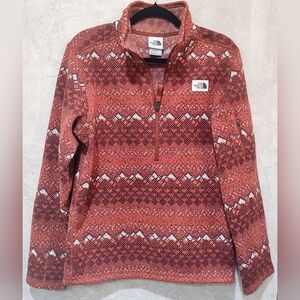 The North Face Mens Gordon Lyons Novelty Brandy Brown Landscape Knit Print Small